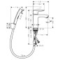 Hansgrohe Metris New - Mitigeur pour lavabo avec douchette Bidette, avec vidage, chrome 31285000
