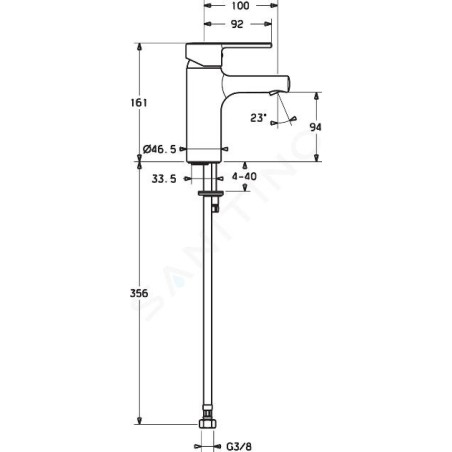 Hansa Ronda - Mitigeur de lavabo, chrome 03082273