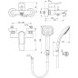 Ideal Standard Tesi - Mitigeur de baignoire avec accessoires, chrome A6584AA