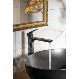 Sapho Spy - Mitigeur de lavabo sans bonde, noir mat PY07/15