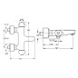 Hansa Medipro - Mitigeur thermostatique de baignoire, chrome 58101201