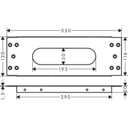 Hansgrohe sBox - Plaque de finition pour montage sur plage de carrelage 28016000