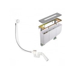 Kludi Rotexa - Set de garniture de vidage et corps encastré pour bord de baignoire, 4 trous 7878205-00