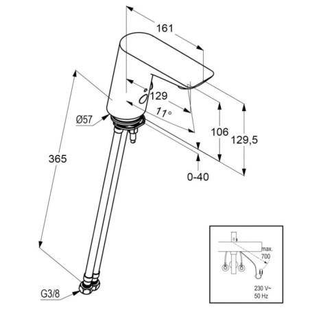 Kludi Balance - Mitigeur de lavabo électronique, chrome 5220005