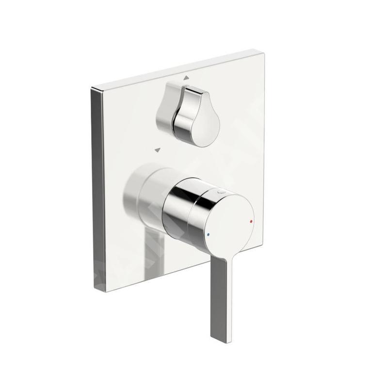 Hansa Loft - Mitigeur de baignoire encastré, avec inverseur pour 2 sorties, chrome 87609003