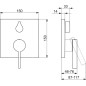 Hansa Loft - Mitigeur de baignoire encastré, avec inverseur pour 2 sorties, chrome 87609003