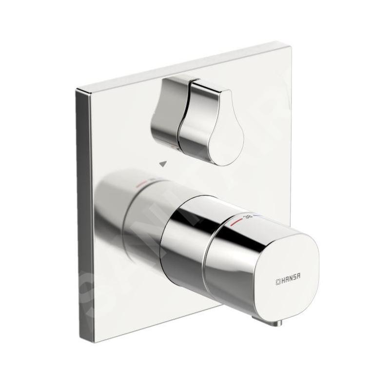 Hansa Living - Mitigeur thermostatique de baignoire encastré, avec inverseur pour 2 sorties, chrome 81143562