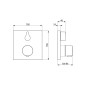 Hansa Living - Mitigeur thermostatique de baignoire encastré, avec inverseur pour 2 sorties, chrome 81143562