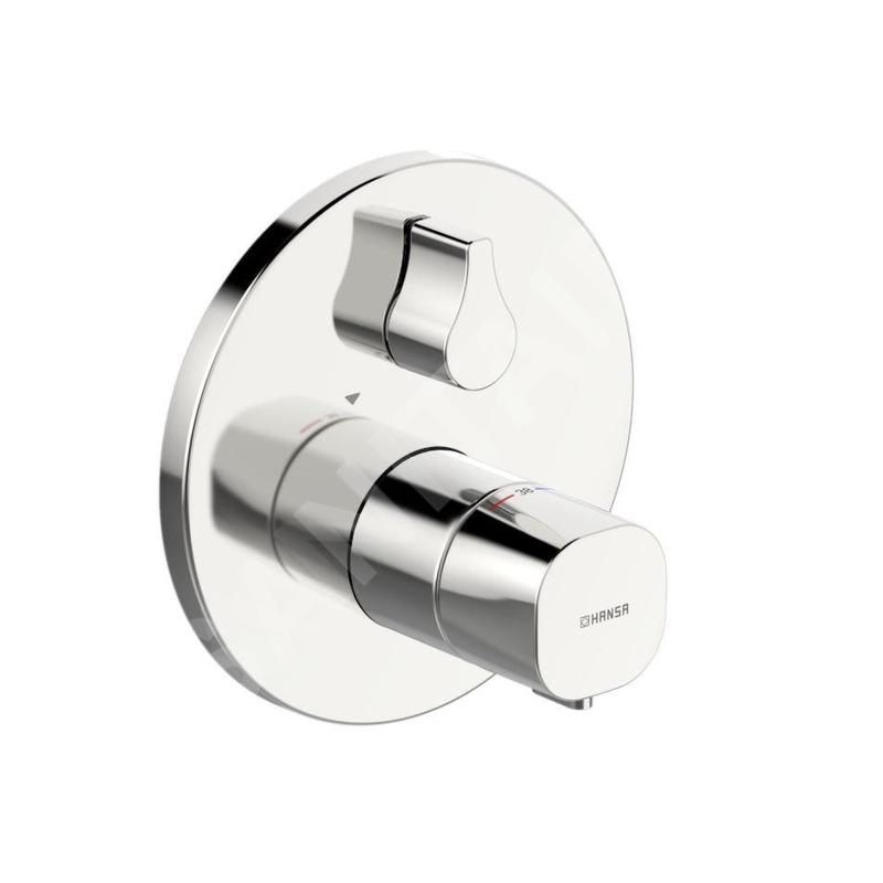 Hansa Living - Mitigeur thermostatique de baignoire encastré, avec inverseur pour 2 sorties, chrome 81149552