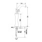 Sapho Antea - Mitigeur de lavabo avec garniture de vidage, hauteur 300 mm, bronze 3276L Sapho Antea - Mitigeur de lavabo avec garniture de vidage, hauteur 300 mm, bronze 3276L