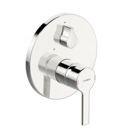 Hansa Ronda - Mitigeur de baignoire encastré, avec inverseur pour 2 sorties, chrome 83849573