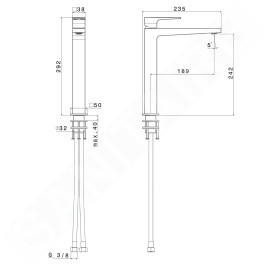 Sapho Dimy - Mitigeur de lavabo, noir mat DM006BL