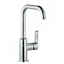 Kludi Pure&Solid - Robinet de lavabo avec vidage et bec orientable, chrome 340250575