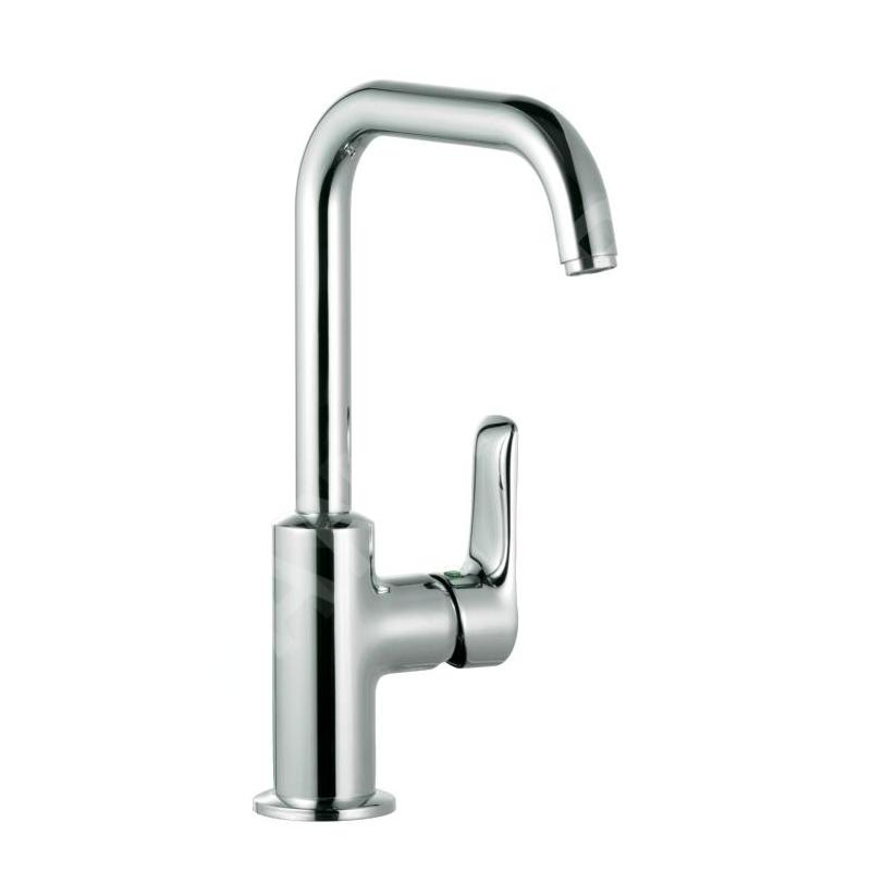 Kludi Pure&Solid - Robinet de lavabo avec vidage et bec orientable, chrome 340250575
