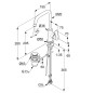Kludi Pure&Solid - Robinet de lavabo avec vidage et bec orientable, chrome 340250575