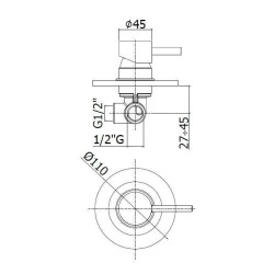 Paffoni Light - Mitigeur de douche encastré, noir mat LIG011NO