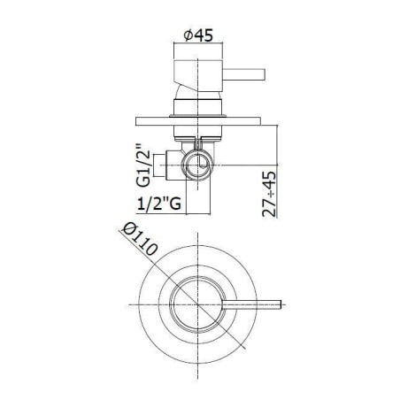Paffoni Light - Mitigeur de douche encastré, noir mat LIG011NO