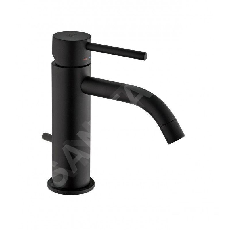 Paffoni Light - Mitigeur de lavabo avec garniture de vidage, noir mat LIG075NO