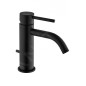 Paffoni Light - Mitigeur de lavabo avec garniture de vidage, noir mat LIG075NO