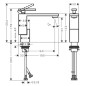 Axor Edge - Mitigeur de lavabo avec bonde, chrome/coupe diamant 46011000