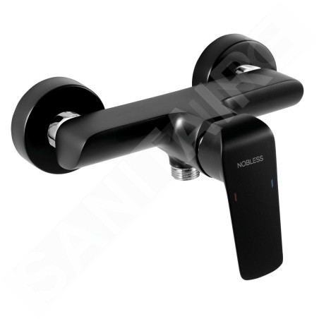 Novaservis Nobless Tina - Robinetterie de douche 150 mm, noir 38061/1,5