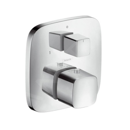 Hansgrohe PuraVida - Mitigeur thermostatique encastré avec vanne d’arrêt et inverseur, chrome 15771000