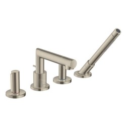 Axor Uno - Mitigeur de baignoire avec accessoires, installation 4 trous, nickel brossé 45444820