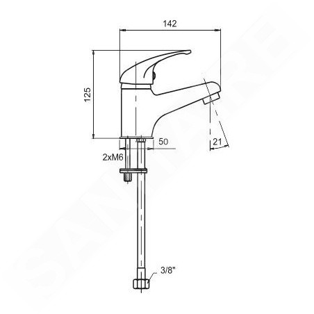 Novaservis Metalia 55 - Mitigeur de lavabo sans vidage, chrome 55001/1,0