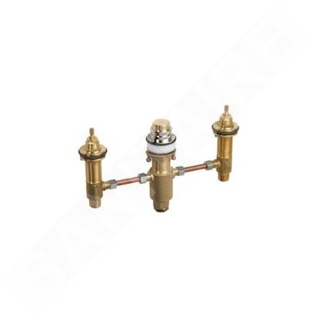 Hansgrohe Corps d’encastrement - Corps de base de mitigeur de baignoire à trois trous  pour le bord de baignoire 13233180