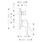 Hansgrohe Metris New - Mitigeur de baignoire encastré, chrome 31493000 Hansgrohe Metris New - Mitigeur de baignoire encastré, chrome 31493000