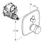 Kludi Amba - Mitigeur thermostatique de baignoire encastré, chrome 538300575 Kludi Amba - Mitigeur thermostatique de baignoire encastré, chrome 538300575
