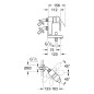Grohe Eurostyle Cosmopolitan - Mitigeur de baignoire à levier Vertica, chrome 23302000