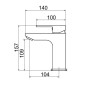 Novaservis Nobless Edge - Mitigeur de lavabo, chrome 36001/1,0