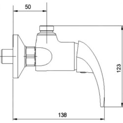 Novaservis Metalia 55 - Robinetterie de douche avec sortie supérieure, chrome 55066/1,0