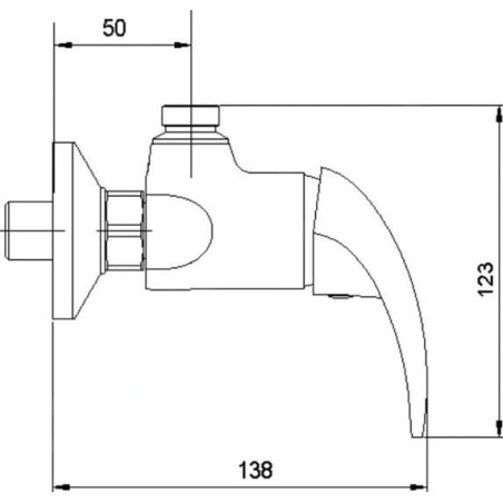 Novaservis Metalia 55 - Robinetterie de douche avec sortie supérieure, chrome 55066/1,0
