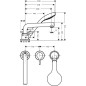 Hansgrohe Talis S - Mitigeur de baignoire à 3 trous, chrome 72416000 Hansgrohe Talis S - Mitigeur de baignoire à 3 trous, chrome 72416000
