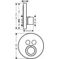 Axor ShowerSelect - Module thermostatique encastré pour 2 sorties, chrome 36723000