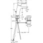 Hansa Twist - Mitigeur de lavabo XL avec garniture de vidage, chrome 09012285