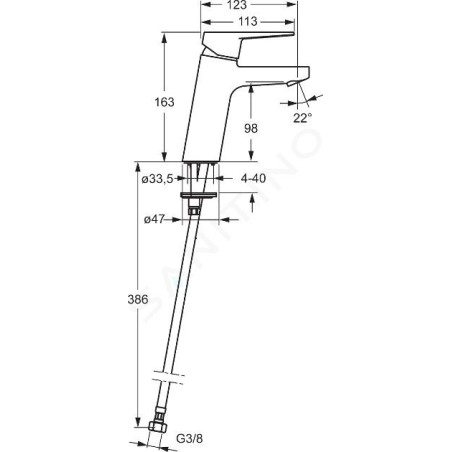 Hansa Twist - Mitigeur de lavabo XL, chrome 09022285
