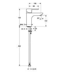 Hansa Ligna - Mitigeur de lavabo, chrome 06082203