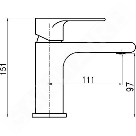 Novaservis Nobless Trend - Mitigeur de lavabo avec vidage, chrome 41001,0