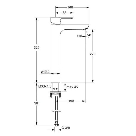 Hansa Ligna - Mitigeur de lavabo, chrome 06032203