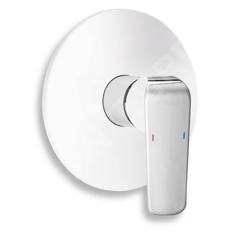 Novaservis Nobless Tina - Robinetterie de douche encastrée, blanc/chrome 38050,1 Novaservis Nobless Tina - Robinetterie de douche encastrée, blanc/chrome 38050,1