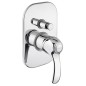 Sapho Kirké - Mitigeur encastré de douche avec corps d'encastrement, 2 sorties, chrome KI42C