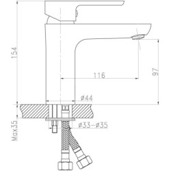 Novaservis Titania Smart - Mitigeur de lavabo, chrome 98001/1,0