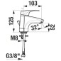 Jika Deep - Mitigeur de lavabo, chrome H3111U10041101