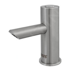 Sanela Robinets Piezo - Mitigeur de lavabo Piezo anti-vandalisme, alimentation depuis pile de 6V, inox SLU 93PDB