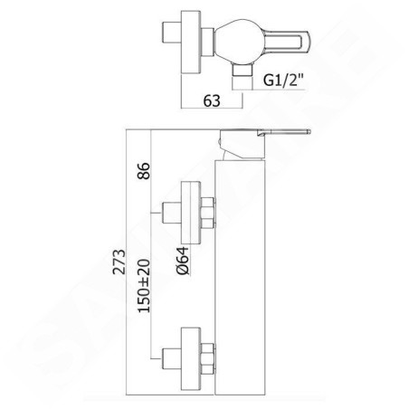 Paffoni West - Mitigeur de douche avec accessoires, chrome WS168DCR