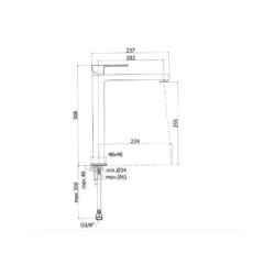 Paffoni Elle - Mitigeur de lavabo Tall, chrome EL081CR