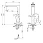 Ideal Standard Edge - Mitigeur de lavabo avec bec pivotant, chrome A7111AA